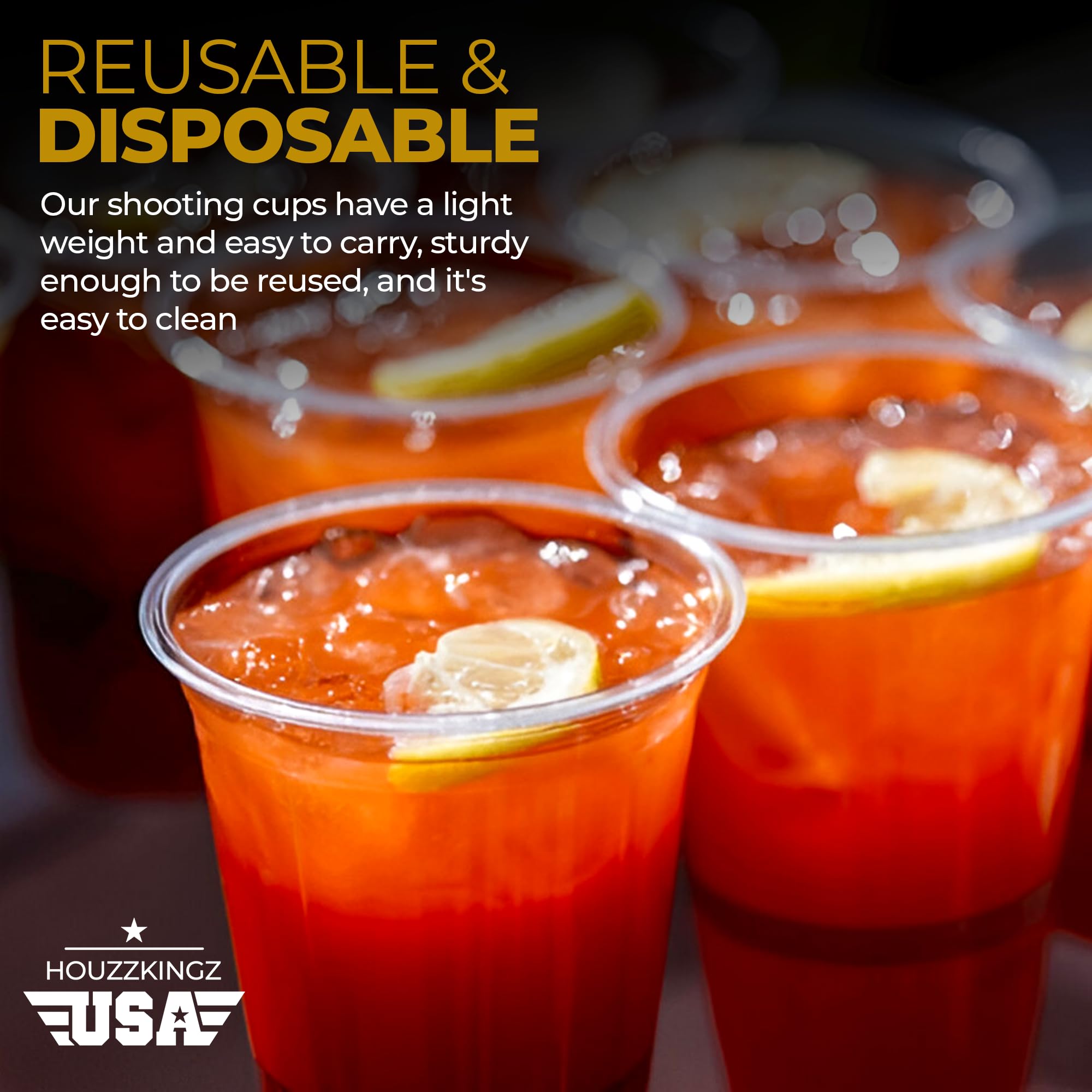 Vasos chupito HouzzKingz desechables facilitan la limpieza