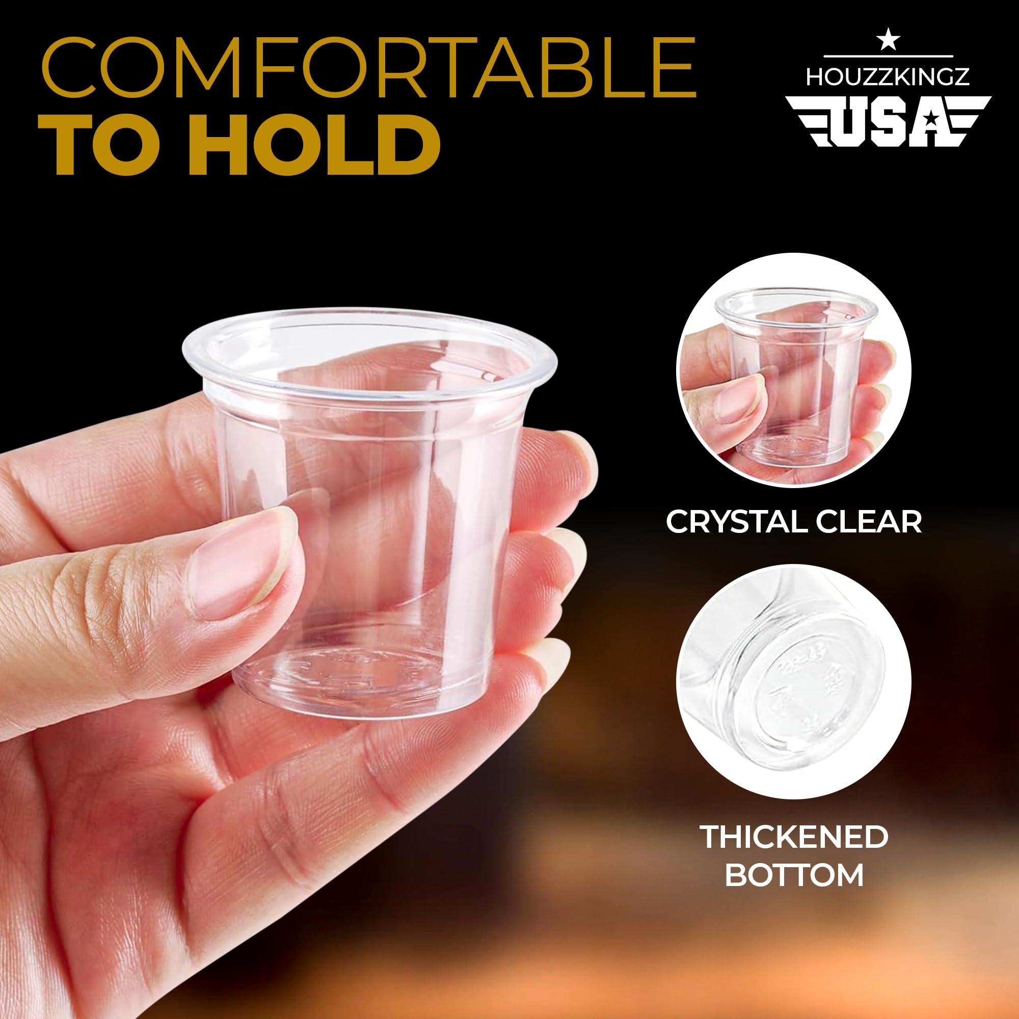 Vasos chupito HouzzKingz usos versátiles para postres o salsas