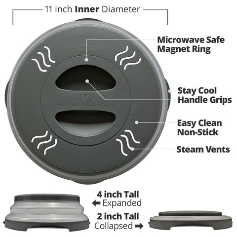 Hover Cover tapa protectora para comidas recalentadas sin desorden