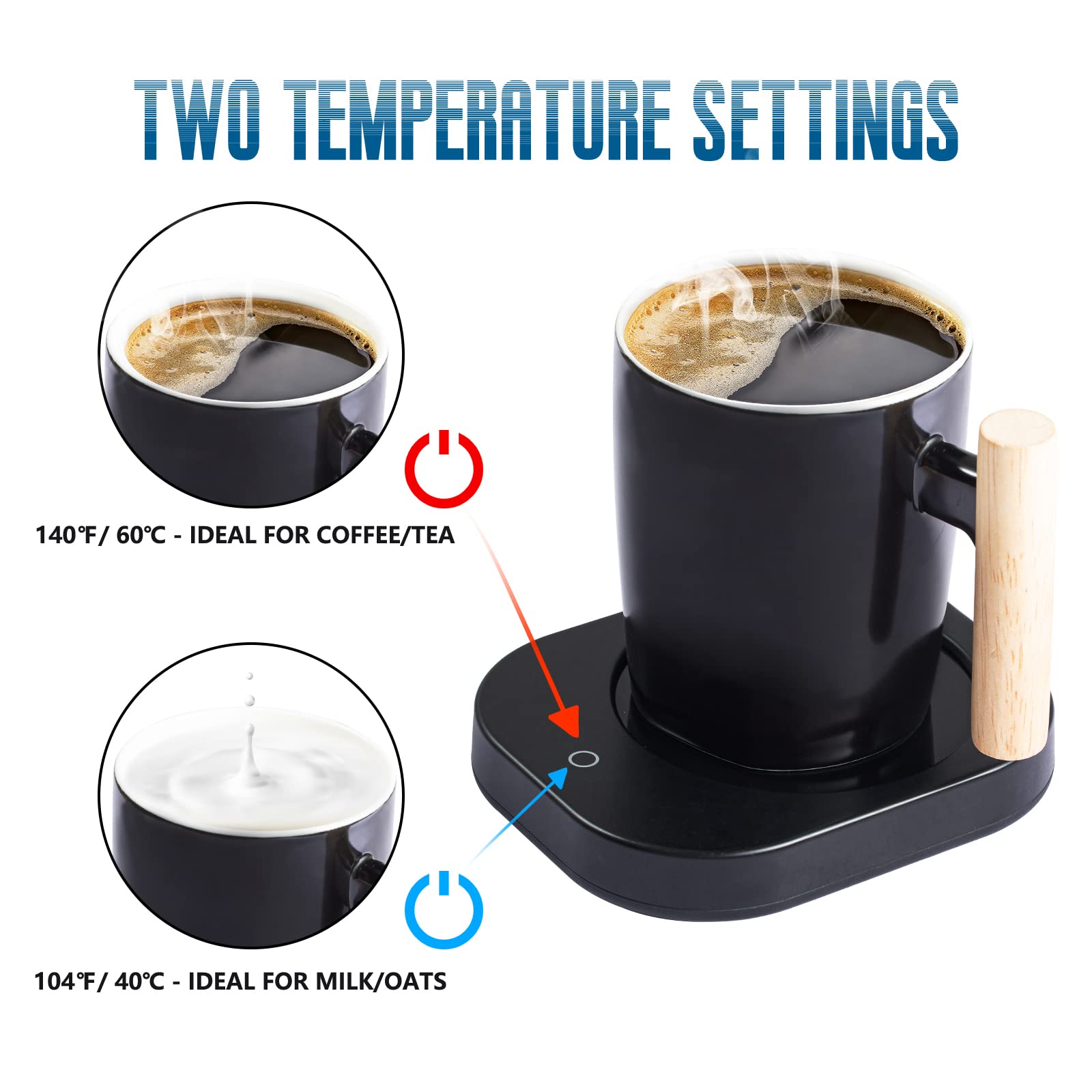 Howay taza ceramica con base de aluminio para mejor contacto con la placa