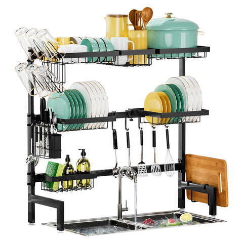 HOWDIA porta-utensilios de acero para mantener cubiertos organizados