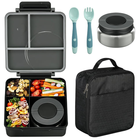 howeemo bento nino cuatro compartimentos para almuerzos escolares.
