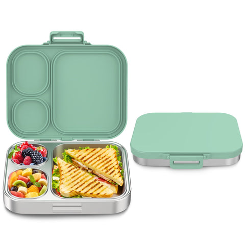 Howeemo caja bento para niños con 3 compartimentos para almuerzos escolares