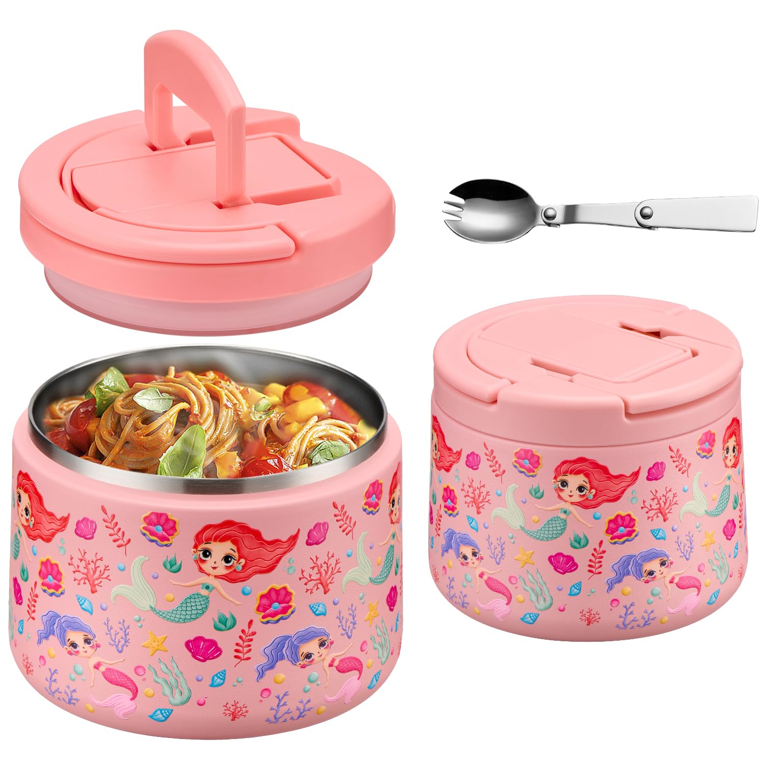 Howeemo jarra aislada para sopa con tapa de hebilla, ideal para escuela
