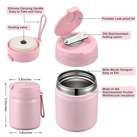 Termo Howeemo con cuchara incluida ideal para meriendas