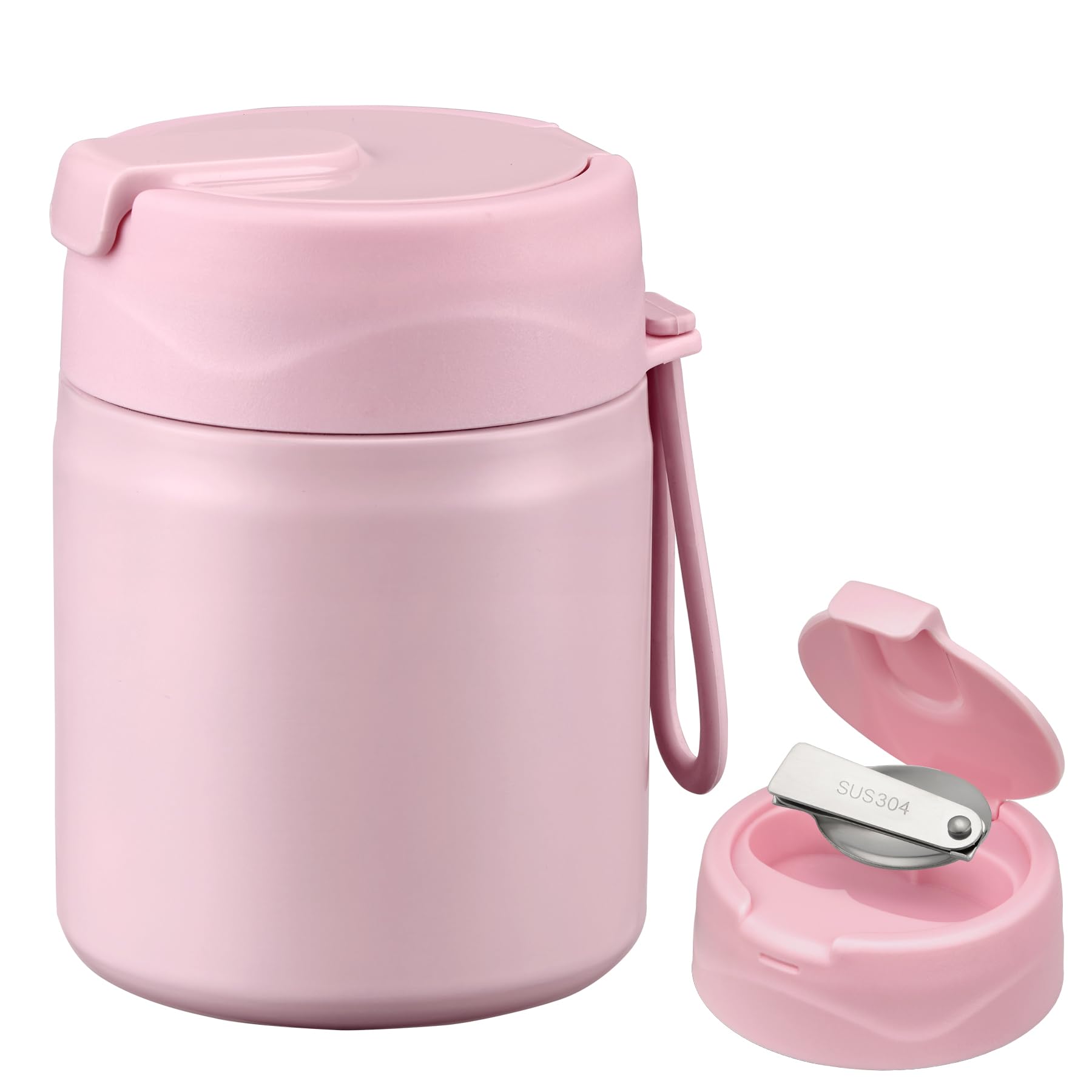 Termo Howeemo Sopa 17oz para niños rosa mantiene la comida caliente