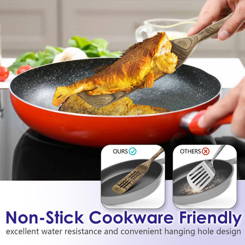 HOWHONG utensilios-pakkawood-resistencia-calor, diseño durable para uso frecuente.