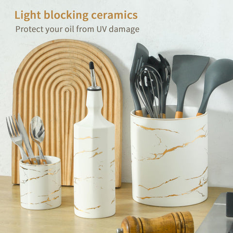 Howise dispensador cerámico, estilo rústico moderno para cocina