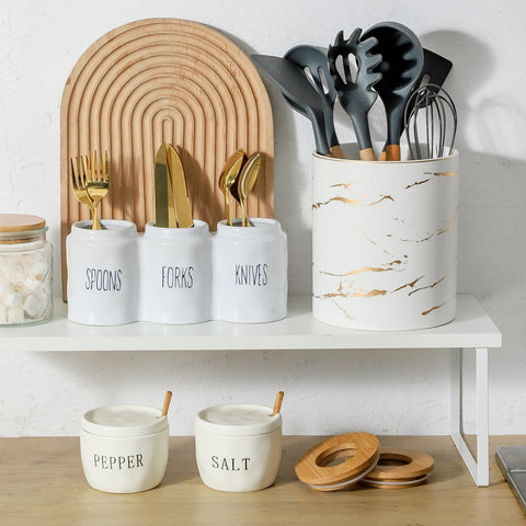 Howise recipientes cerámicos de diseño moderno para sal y pimienta