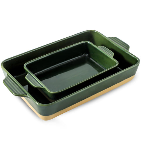 Howise plato cerámico para hornear 13x9, apto para horno y servir