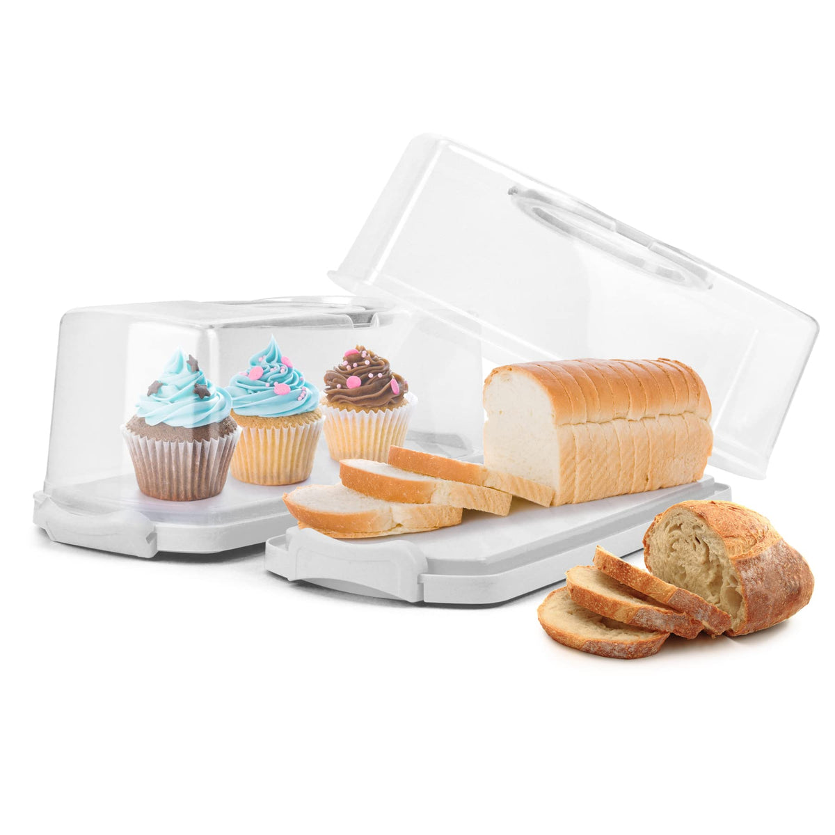 HOYA PONYOO: caja para pan con tapa transparente para ver el pan sin abrir