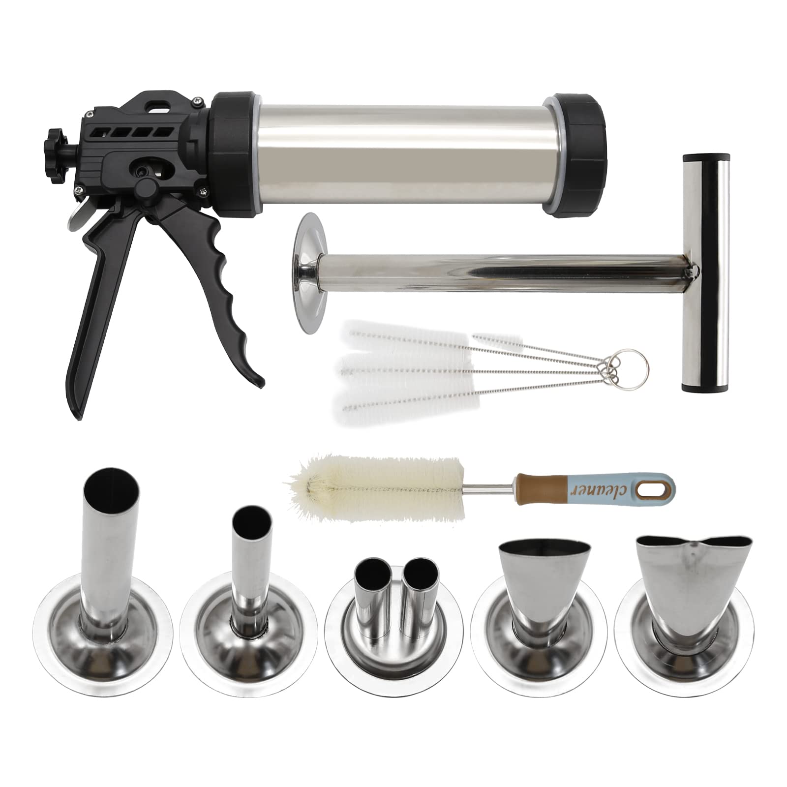 Hoypeyfiy pistola para cecina con cuerpo de acero inoxidable y uso duradero.