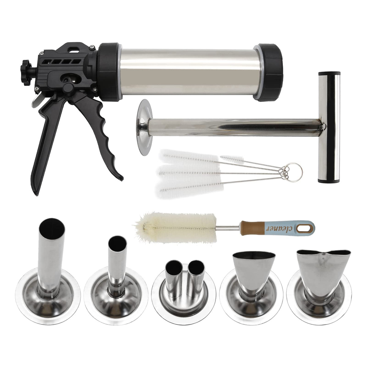 Hoypeyfiy pistola para cecina con cuerpo de acero inoxidable y uso duradero.