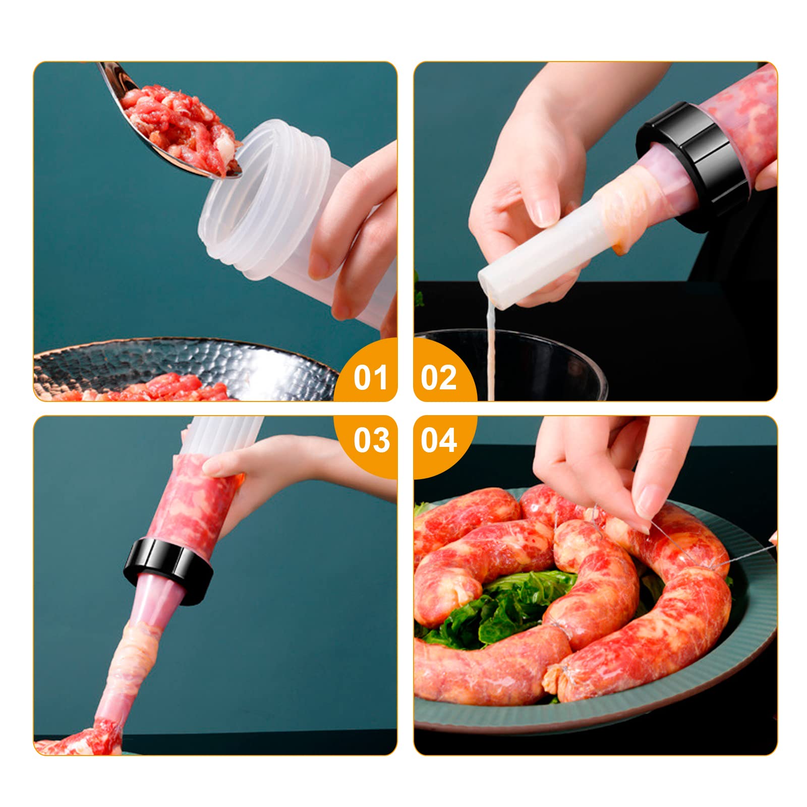 Hoypeyfiy Tubos de relleno 15mm para salchichas de tamaños variados.