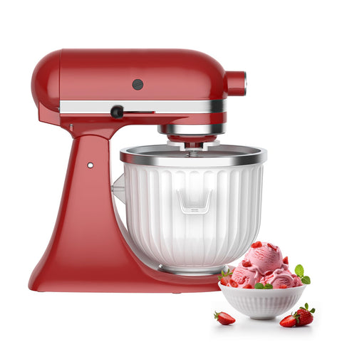 HOZODO accesorio para KitchenAid con tazón de 2 cuartos para helados cremosos.
