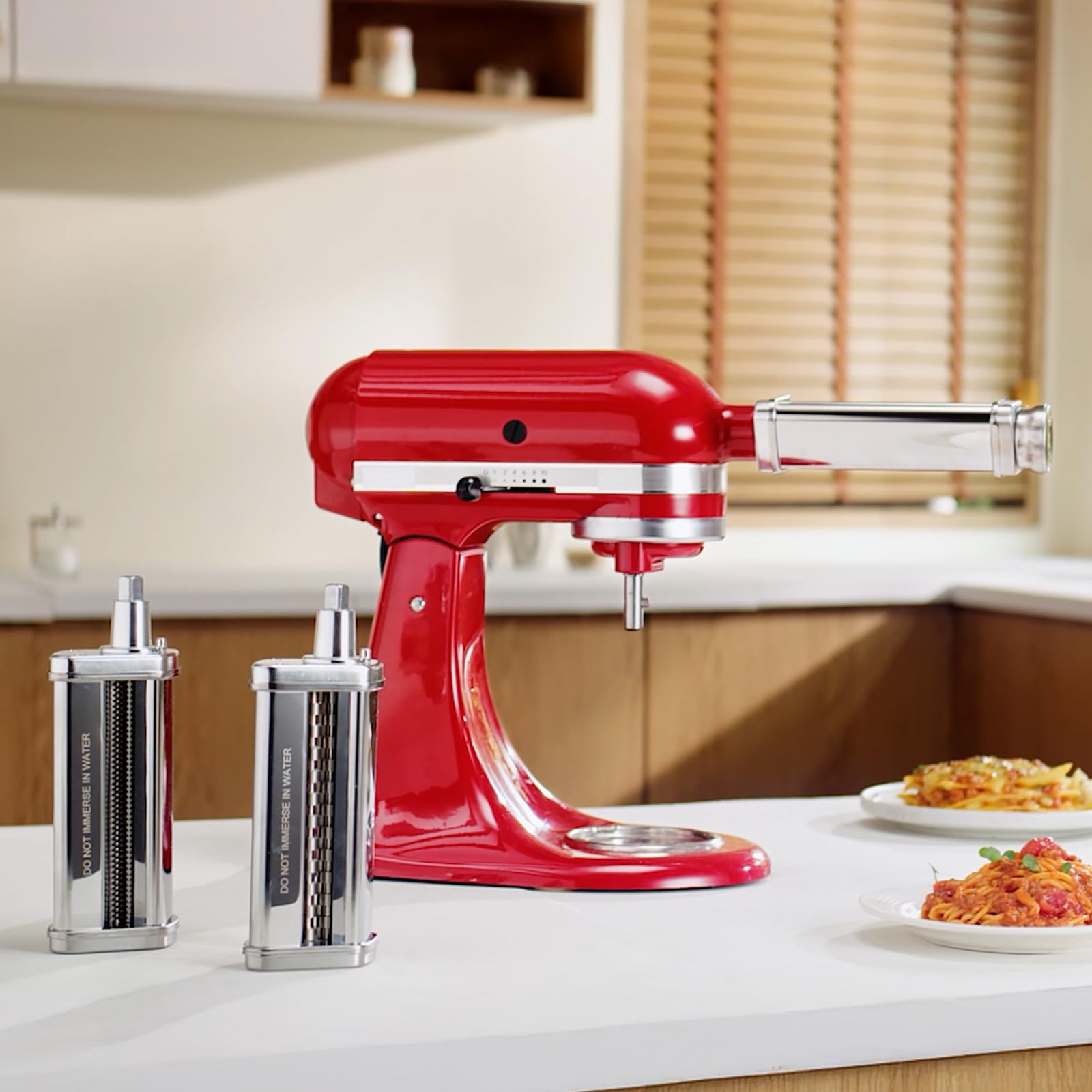 HOZODO cortador de espagueti para KitchenAid, hebras consistentes.