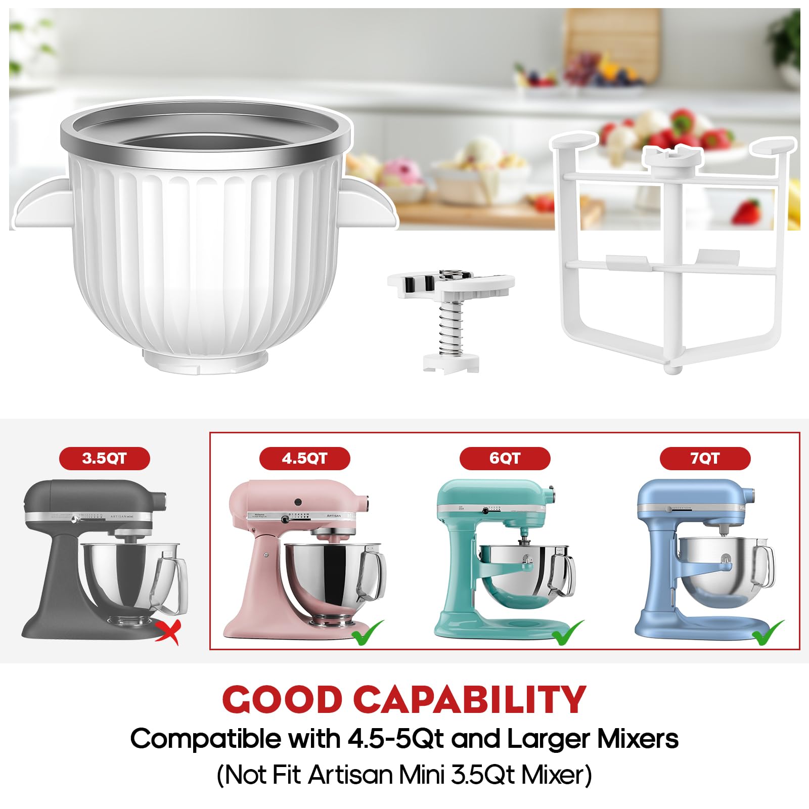 HOZODO agitador y conjunto de accionamiento para KitchenAid.