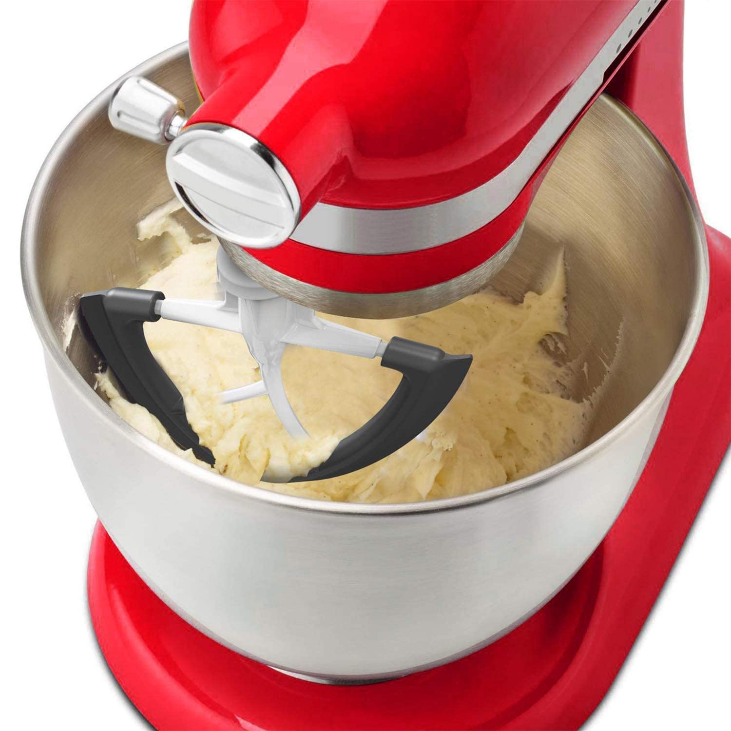 HOZODO Flex Edge Beater con borde flexible de silicona, reduce raspado