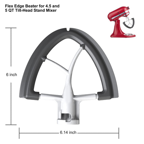 HOZODO Flex Edge Beater y raspador inteligente de fondo del tazón