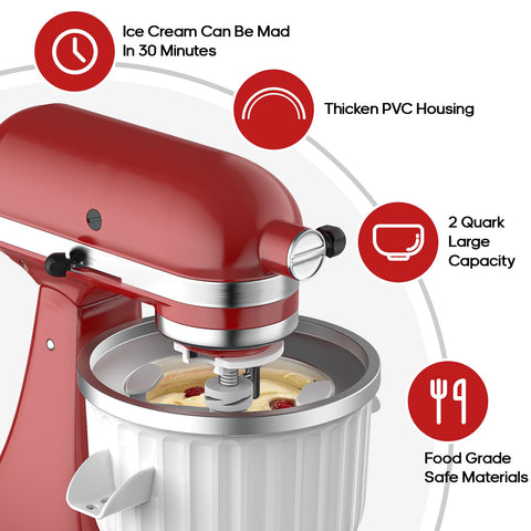 HOZODO montaje para KitchenAid, mostrando el ajuste seguro del accesorio.