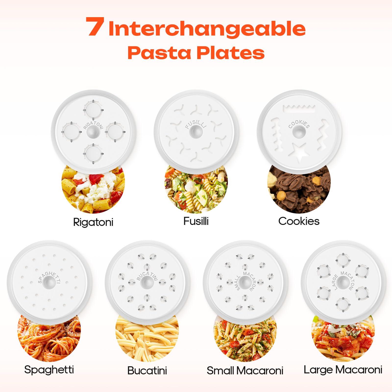 HOZODO prensa de pasta KitchenAid con rigatoni, bordes crujientes y forma definida
