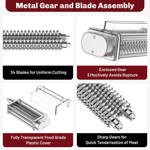 HOZODO tenderizador para KitchenAid, carne deshuesada hasta 0,7 pulgadas para cortes tiernos