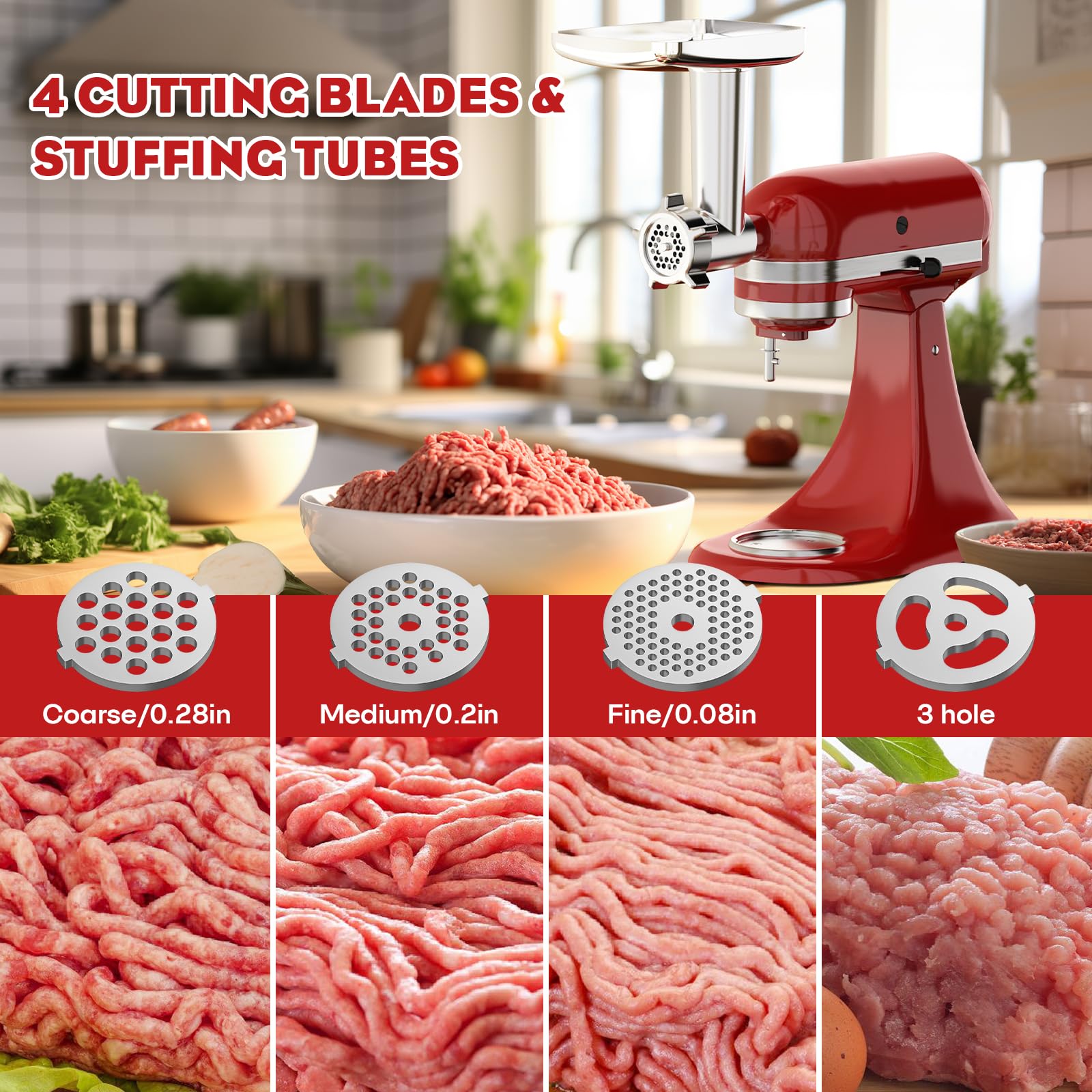 HOZODO tubos para embutidos en KitchenAid, embutidos caseros definidos