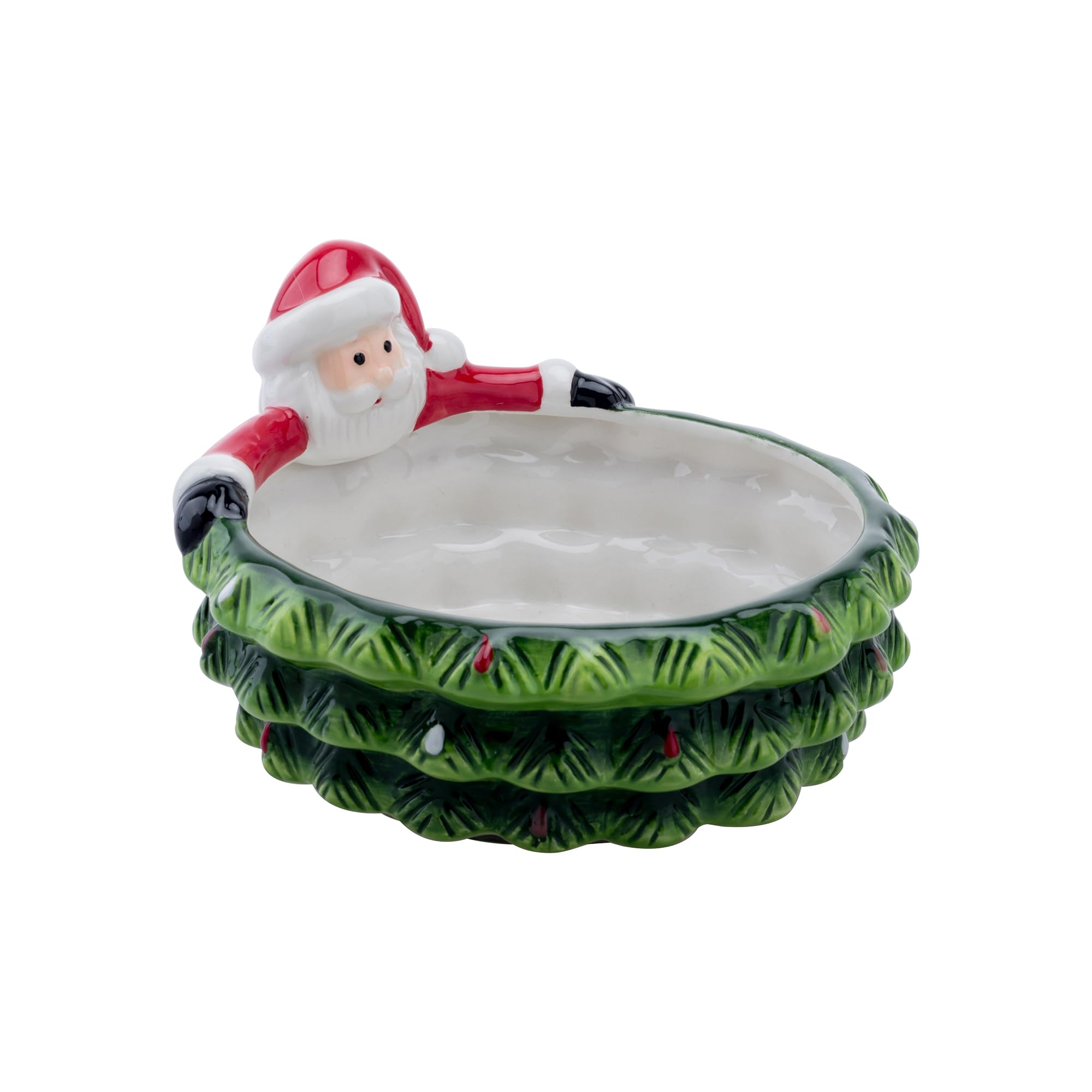 HPYNPES cuenco dulces con árbol navideño pintado para decorar y servir