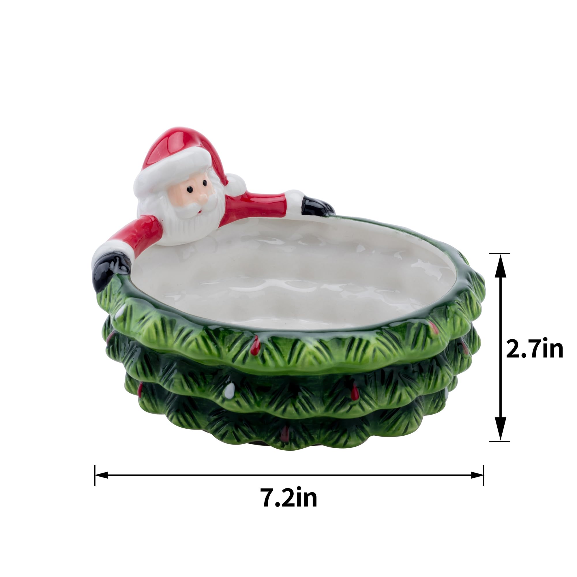 HPYNPES cuenco Navidad Papá Noel pintado para fiestas
