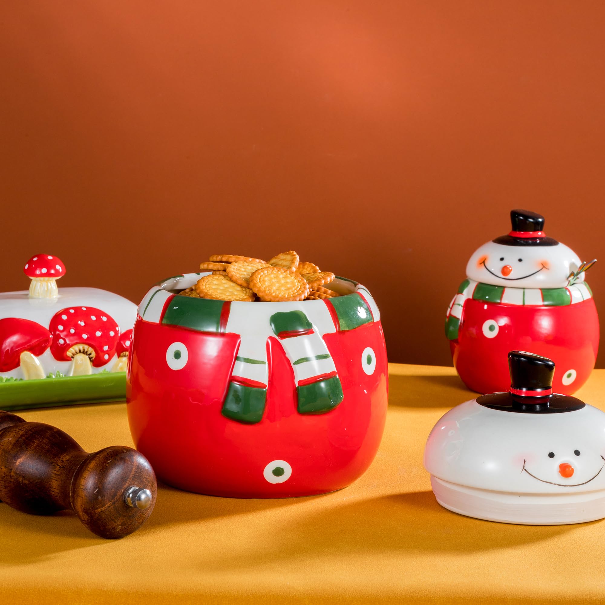 HPYNPES tarro galletas navidad ideal para conservar dulces caseros.