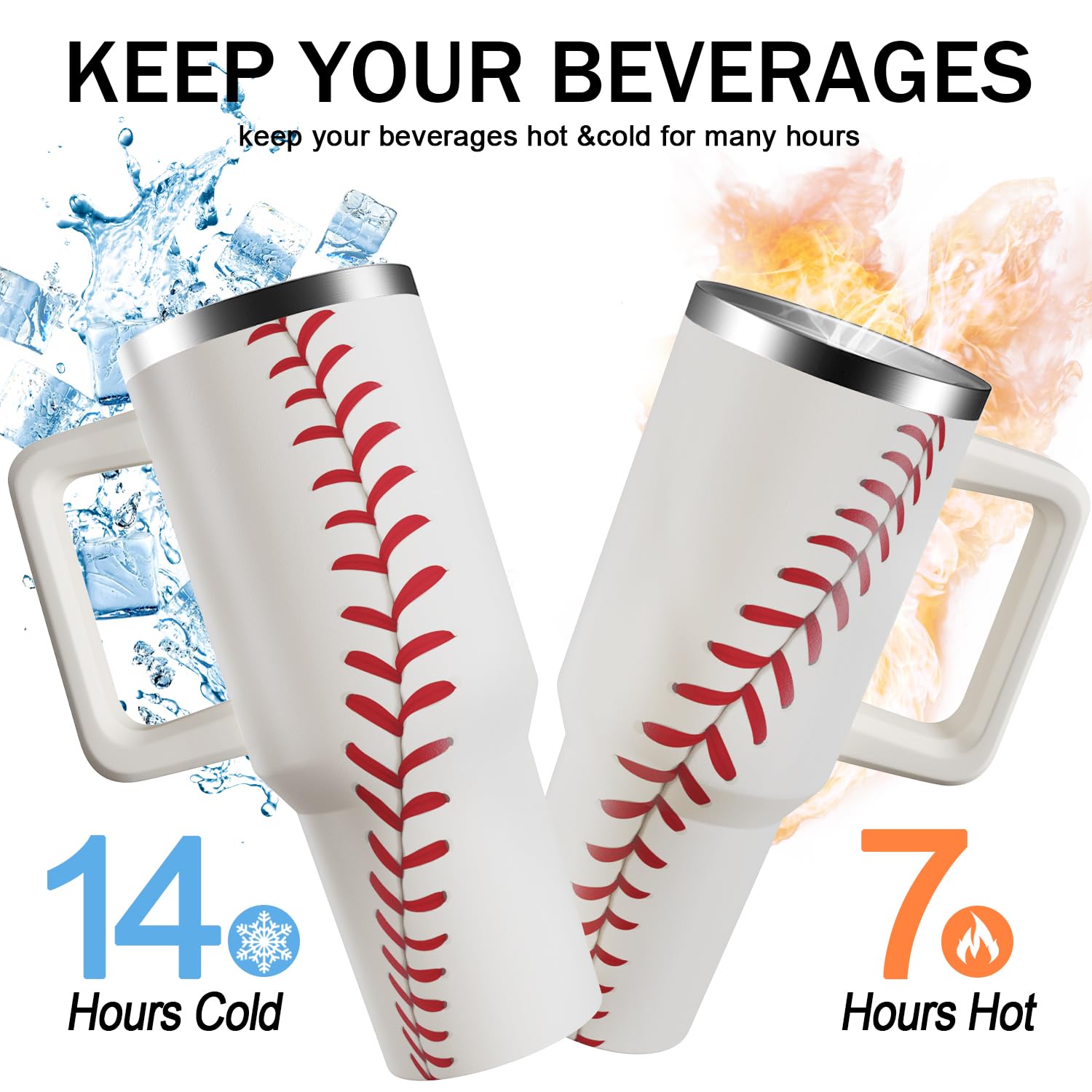 Manija ergonómica para transportar el vaso de béisbol 40oz