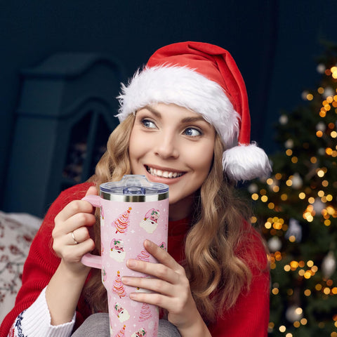 Tumbler Hqhzaha copos de nieve, ideal para regalos de Navidad