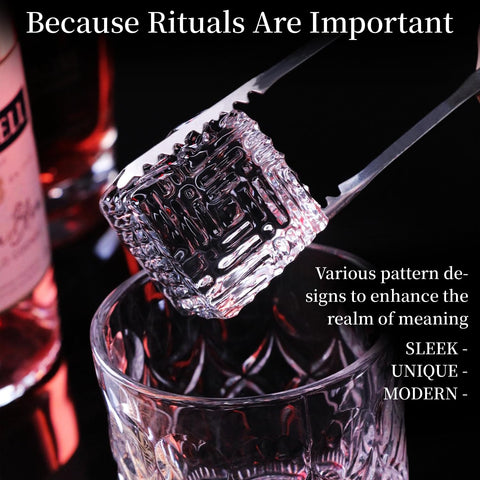 HRCOYES cubos hielo cristal: acabado claro para bebidas premium