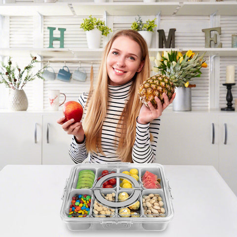 HRXFOZ bandeja para frutas y frutos secos, ideal para picnic.