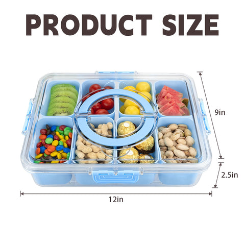 HRXFOZ bandeja 8 compartimentos para snacks, ideal para reuniones