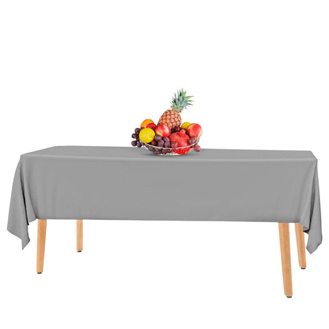 Mantel de plástico HSGUS en plata; disponible en colores para temáticas.