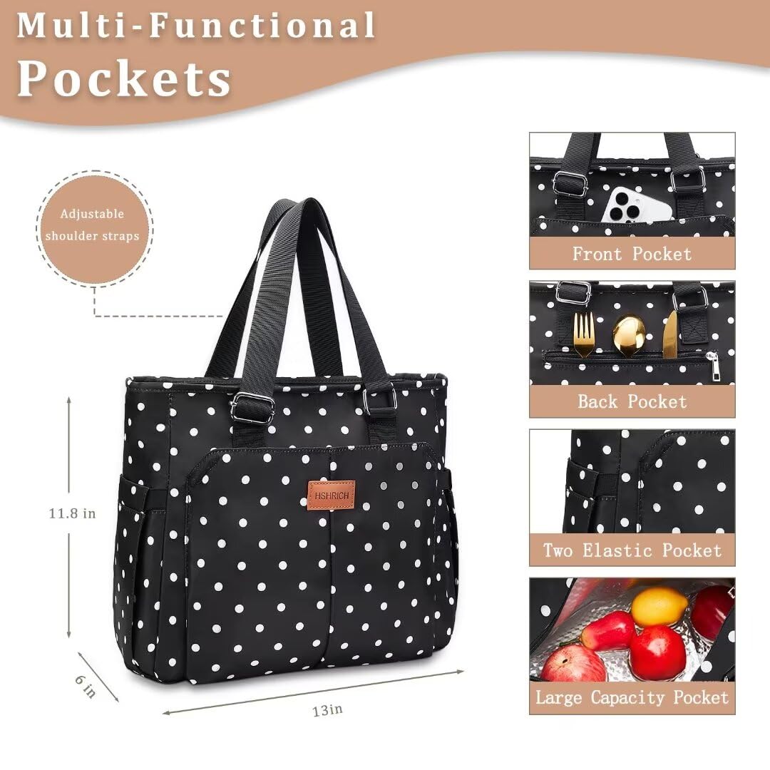 HSHRICH bolsa con bolsilloslaterales para accesorios útiles.