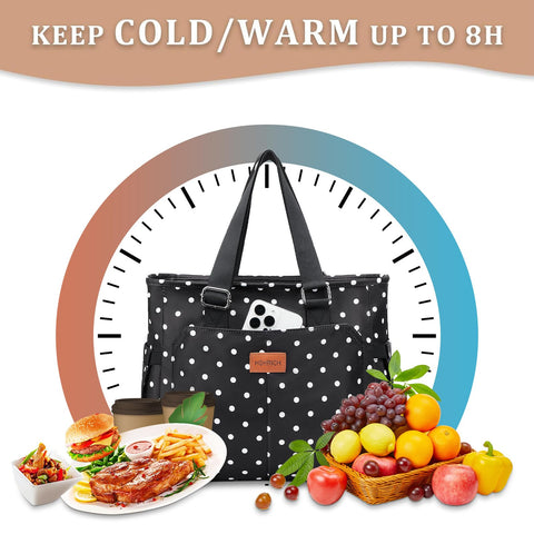 HSHRICH bolsa 14L, gran capacidad para almuerzos y botellas.