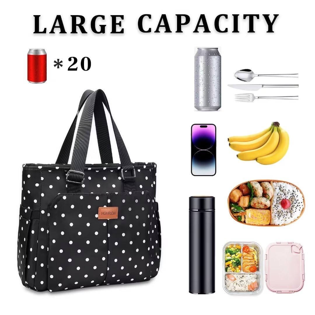 HSHRICH bolsa de almuerzo interior aislante mantiene la comida fresca.