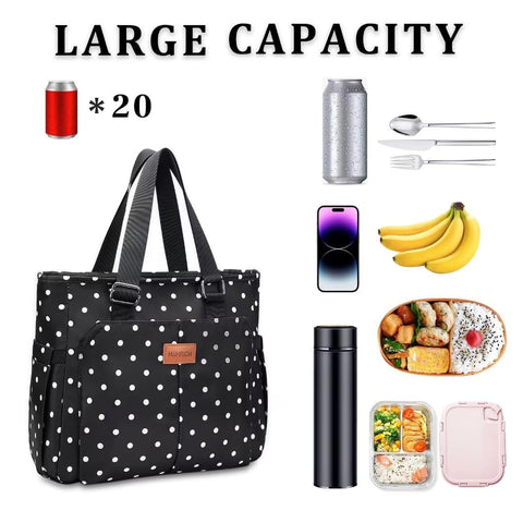 HSHRICH bolsa de almuerzo interior aislante mantiene la comida fresca.