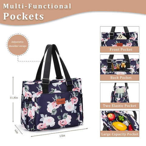 HSHRICH bolsa almuerzo interior ofrece gran capacidad para snacks y bebidas