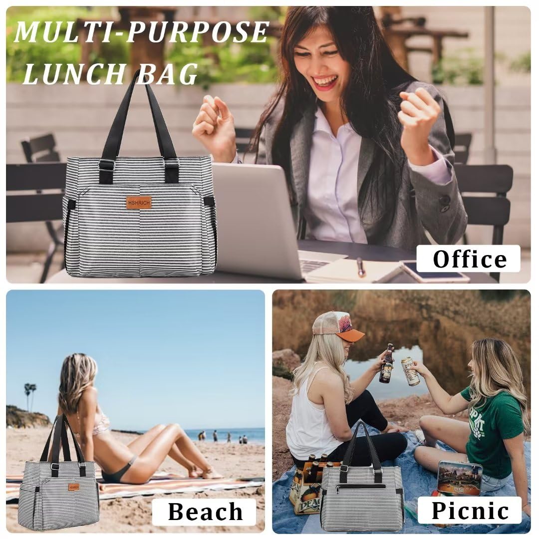 HSHRICH amplio bolsillo y compartimentos multiuso para accesorios.