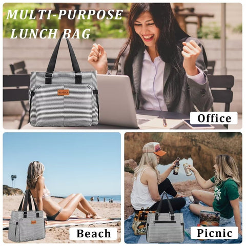 HSHRICH amplio bolsillo y compartimentos multiuso para accesorios.