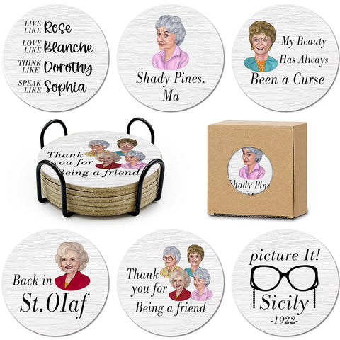 Portavasos Golden Girls de HSSPIRITZ juego para proteger mesas y decorar