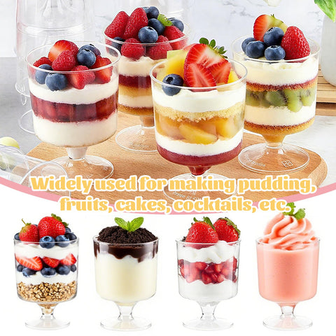 Vasos desechables Hsxfl para postres, ideal para porciones y fiestas.
