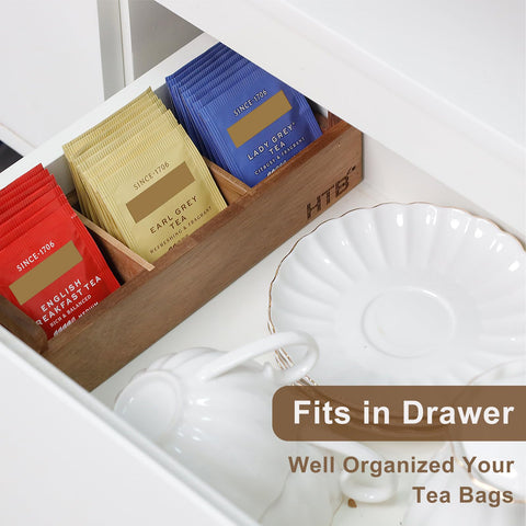 HTB organizador multifuncional para té y saborizantes, fácil acceso.