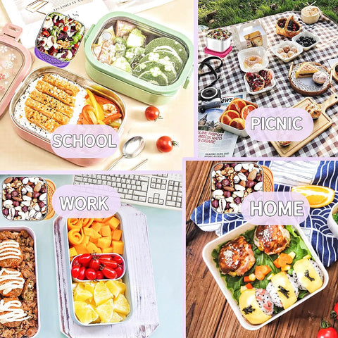 Recipientes reutilizables y ecológicos HTEVW para snacks.
