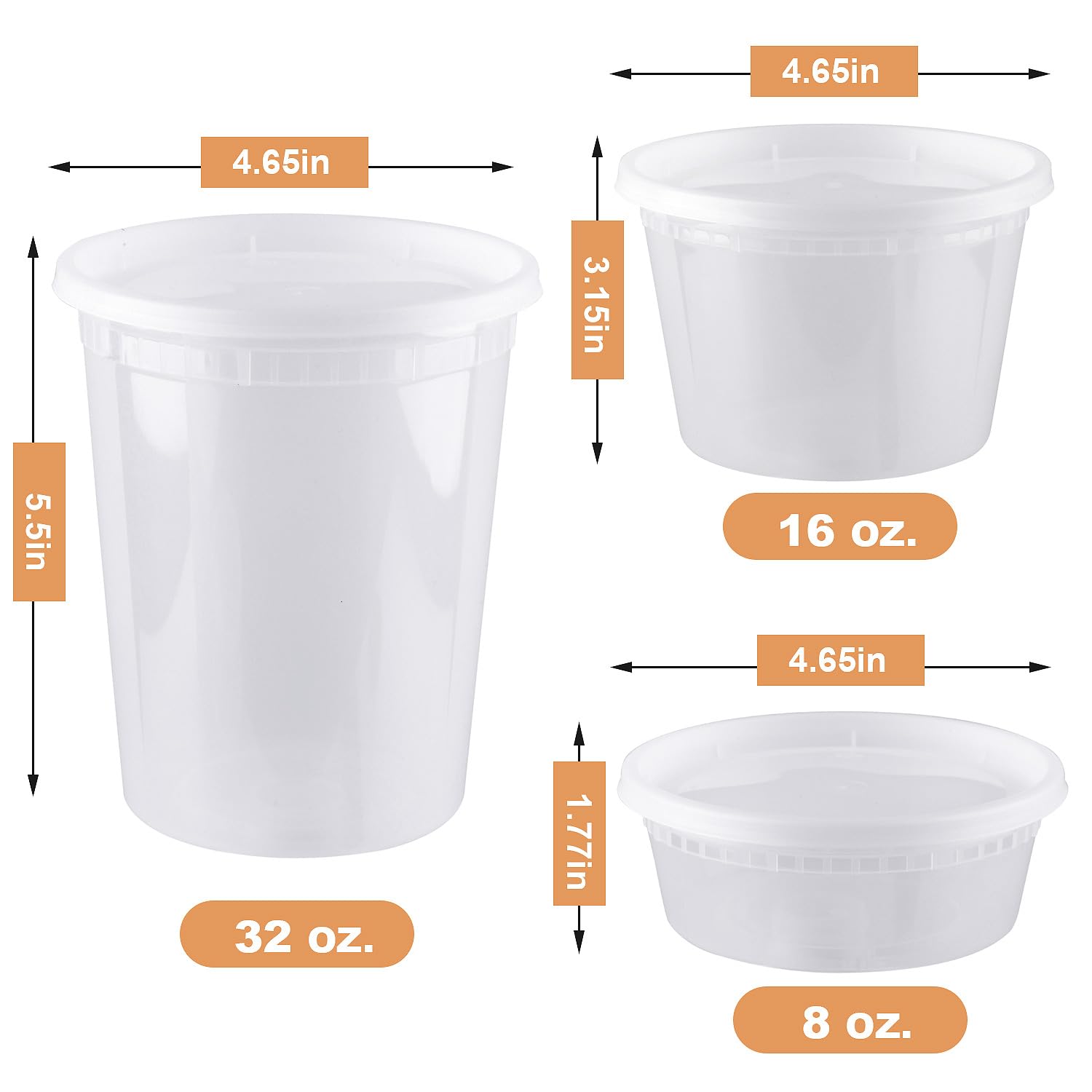 HTMZ Deli 16 oz con tapa: porciones y comida para llevar.