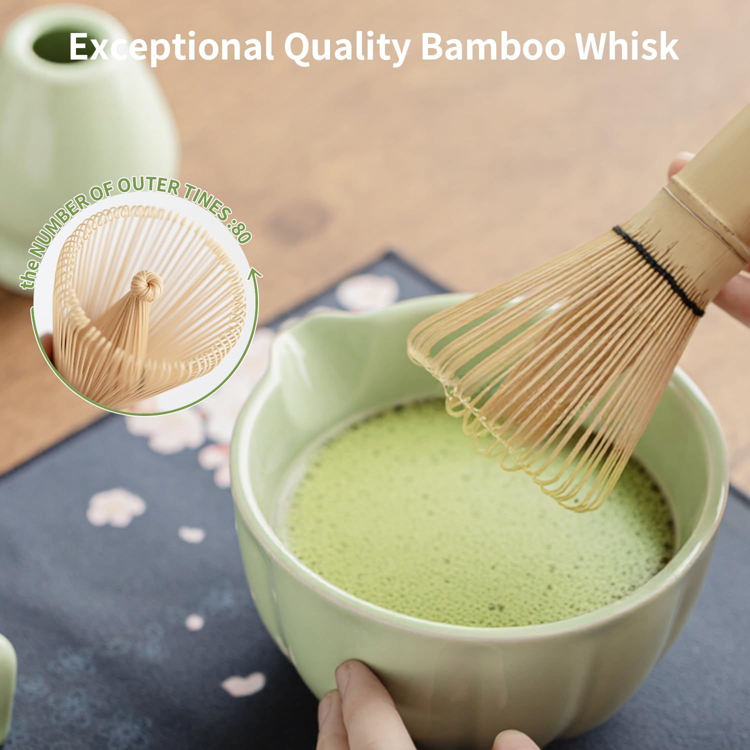 HTRCXB cuchara medidora de bambú para dosificar matcha