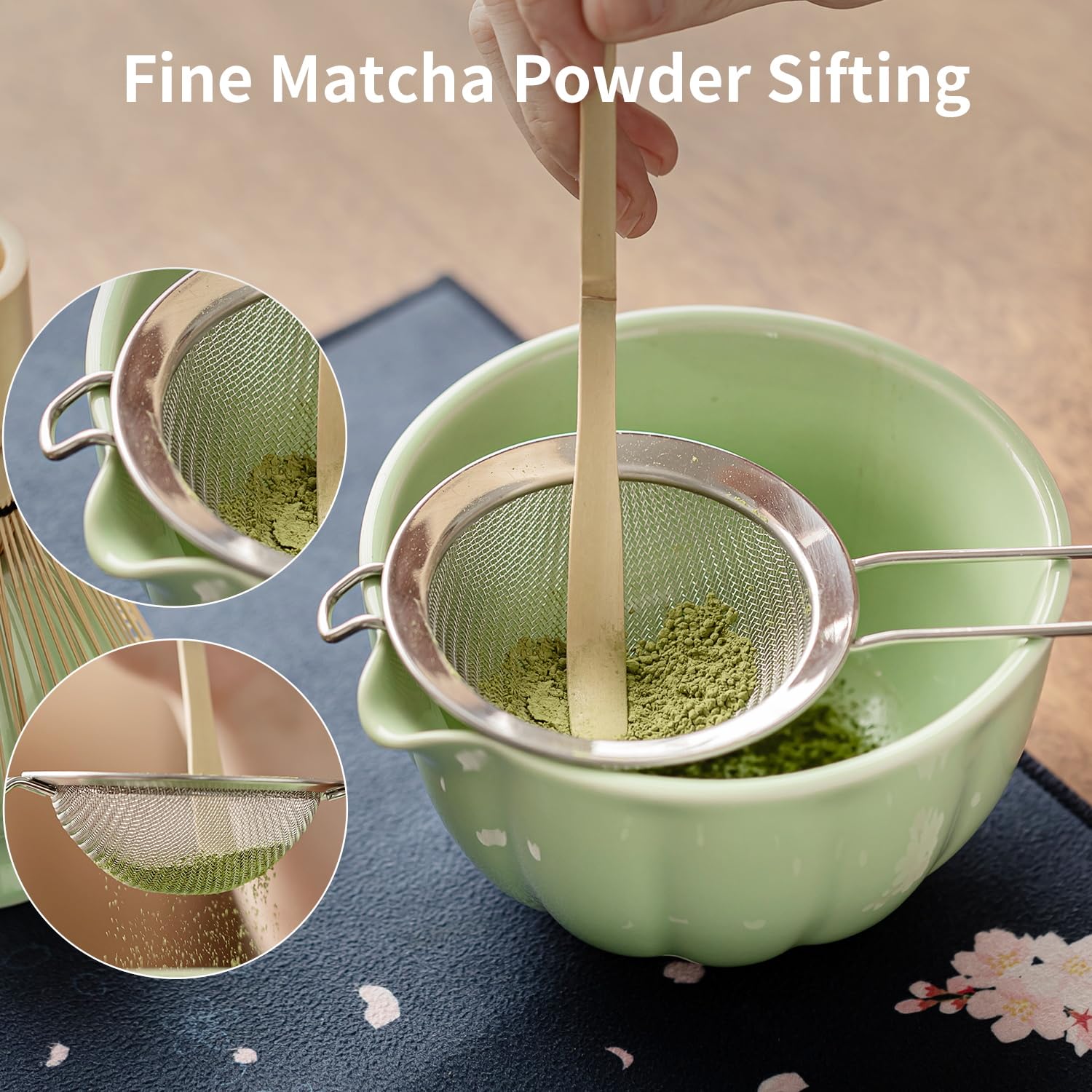 HTRCXB tamiz inoxidable para evitar grumos en el matcha